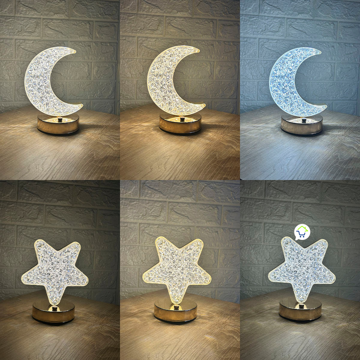 Lampara Tactil Efecto Cristal Mesa LCL