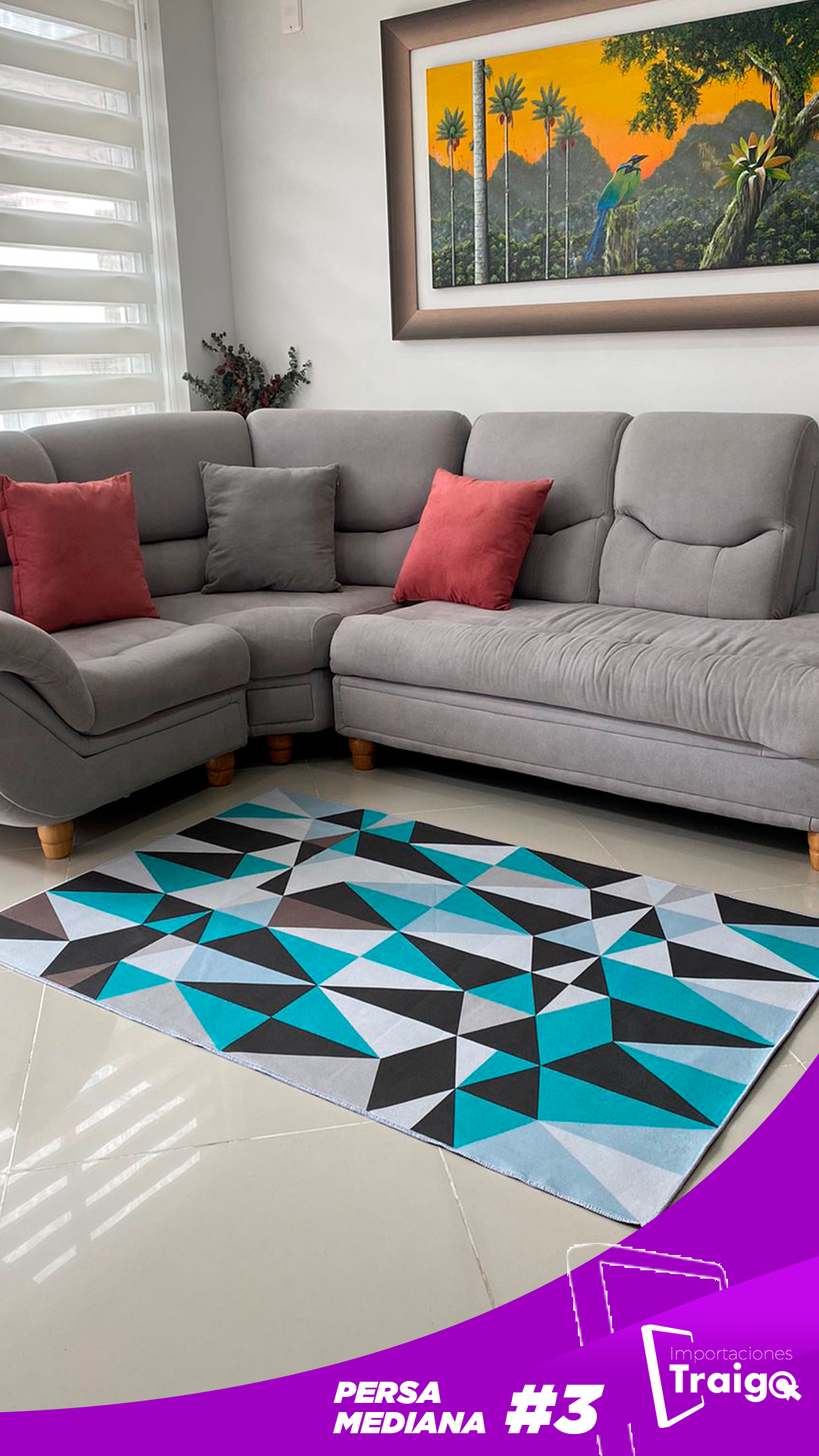 Alfombra Tipo Persa Mediana 1m x 1.5m