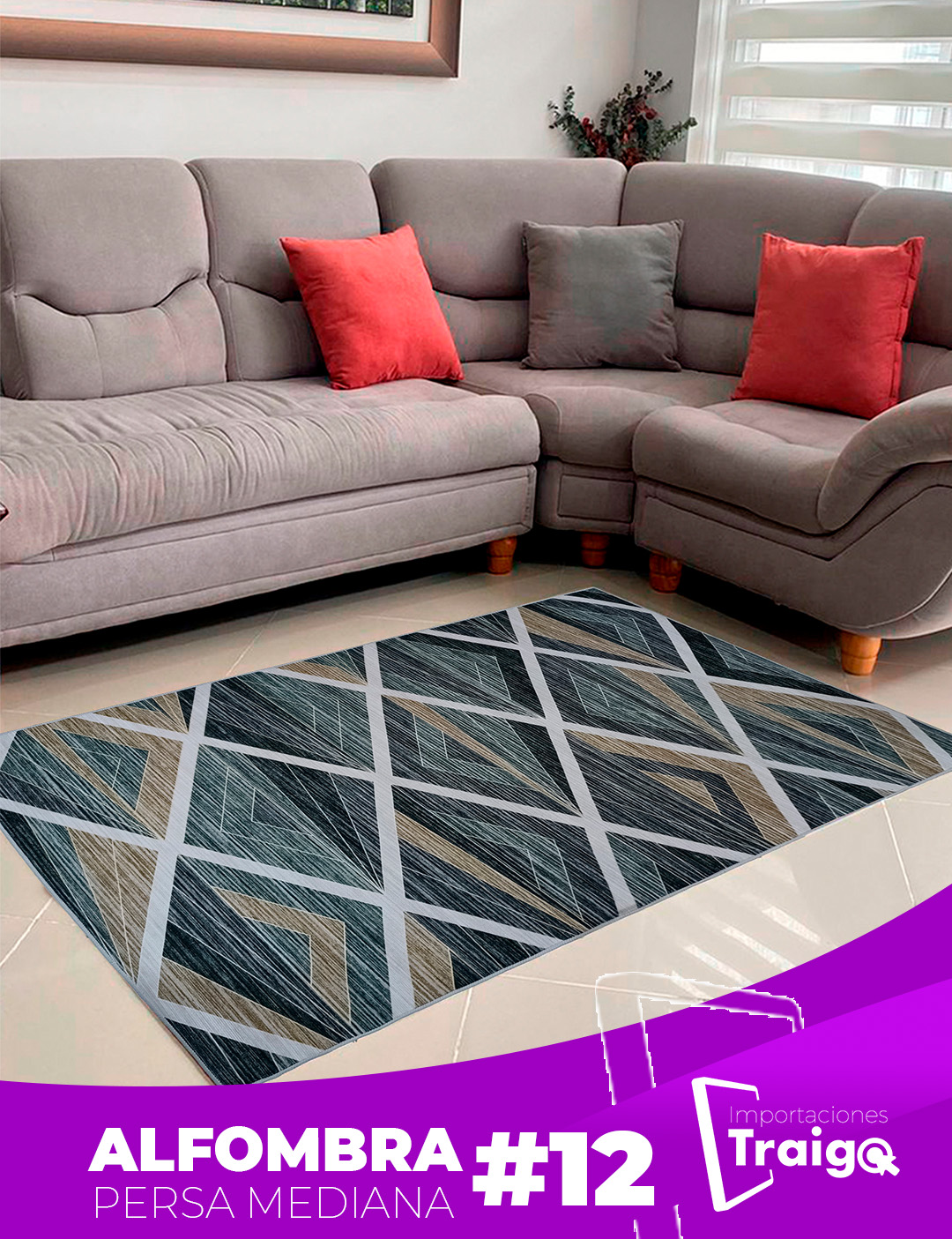 Alfombra Tipo Persa Mediana 1m x 1.5m
