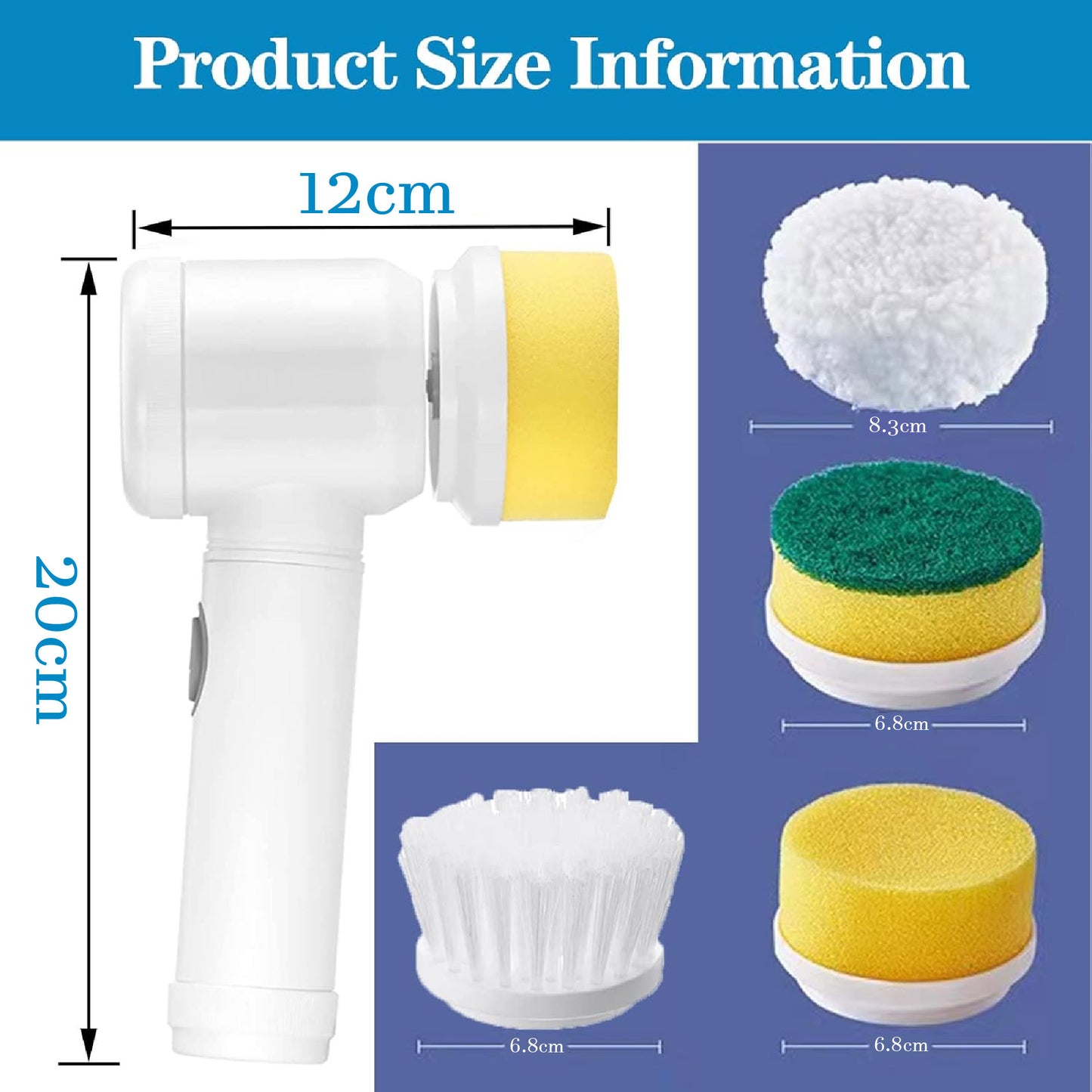 Cepillo Eléctrico De Limpieza 4 en 1